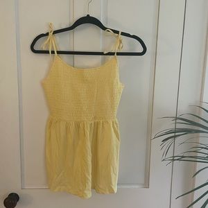 American Eagle Smocked Tie Shoulder Tank